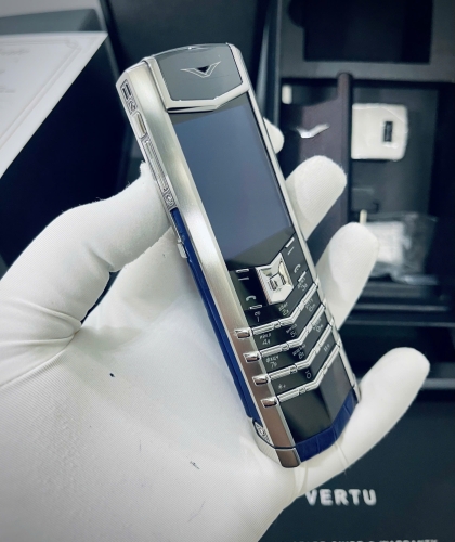 Vertu Signature S Steel Blue Aligator